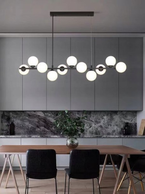 Lampa sufitowa LED Żyrandol kule CZARNA NOWOŚĆ