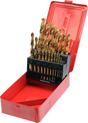 Komplet Wierteł Tytanowych Do Metalu 1-10mm 19szt.