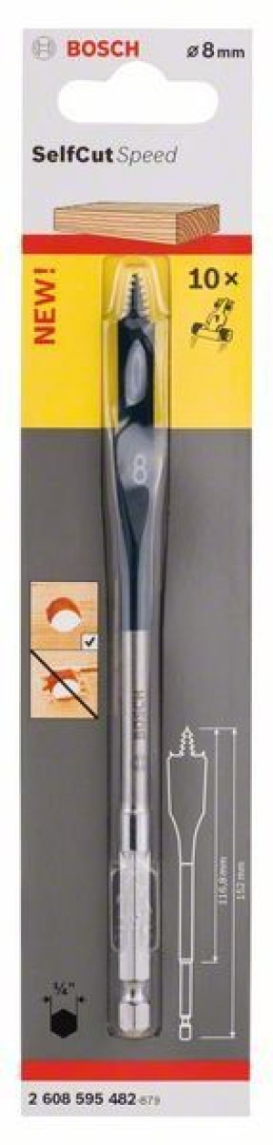 Wiertło Łopatkowe Self Cut 8*152mm