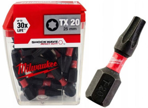 Bit, Grot, Końcówka Torx Tx20 25mm 25 Szt.