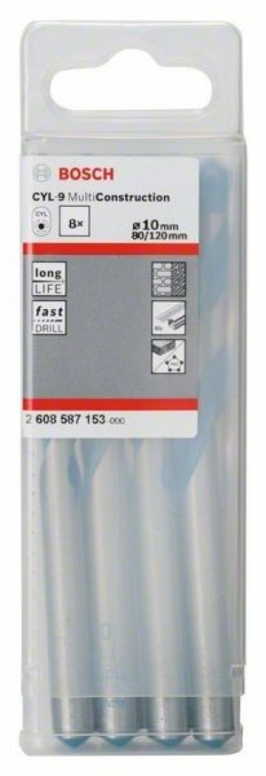 Wiertło Multiconstruction 10*80/120mm 8pc