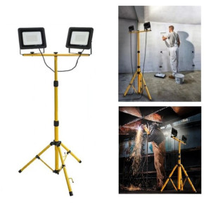 Lampa Halogen Led Na Statywie Stojaku 2 X 50w