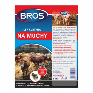 Bros Lep Płasku 5-pak Na Muchy Mmuszki Owady