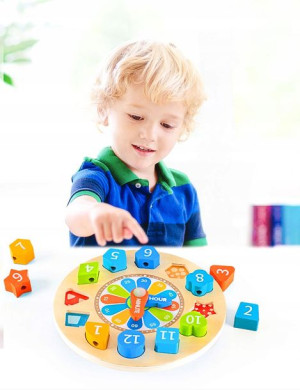 Zegar Zabawka - Sorter Edukacyjny 3w1 Świecący