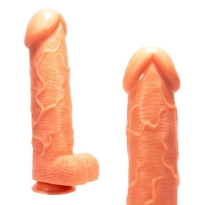 Grube Masywne Ogromne dildo z przyssawką 35cm
