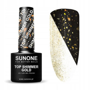 SUNONE Top Shimmer Gold efekt na lakier hybrydowy