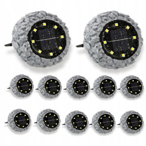 12x Lampa Wbijana Najazdowa Solarna LED Ogrodowa