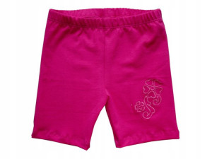 Legginsy getry krótkie spodenki 146 ciemny róż