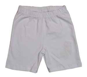 Legginsy getry krótkie spodenki białe 110 bawełna