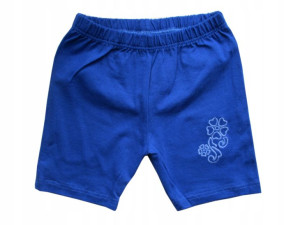 Legginsy getry krótkie spodenki chabrowe 110