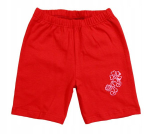Legginsy getry krótkie spodenki czerwone 116