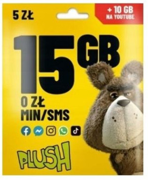 Starter Prepaid PLUS PLUSH 5zł Na kartę Hurt