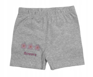 Legginsy getry krótkie spodenki szare melanż 104
