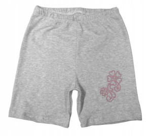Legginsy getry krótkie spodenki szare melanż 110