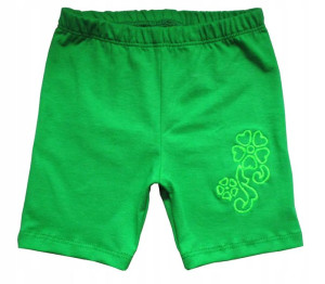 legginsy getry krótkie spodenki zielone 134