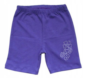 Legginsy getry krótkie spodenki 140 fioletowy
