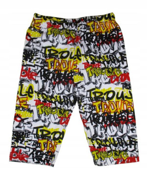 Legginsy getry 3/4 rybaczki kolorowe wzorki 122