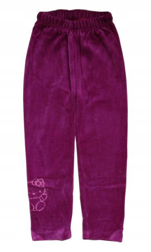 Legginsy getry leginsy bawełna 74 welur fiolet