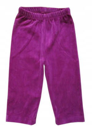 Legginsy getry leginsy bawełna 80 welur fiolet