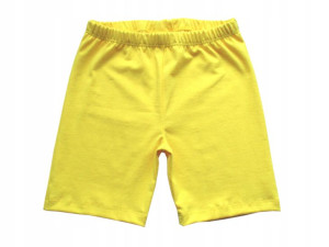 Legginsy getry krótkie spodenki kolarki 158 żółte