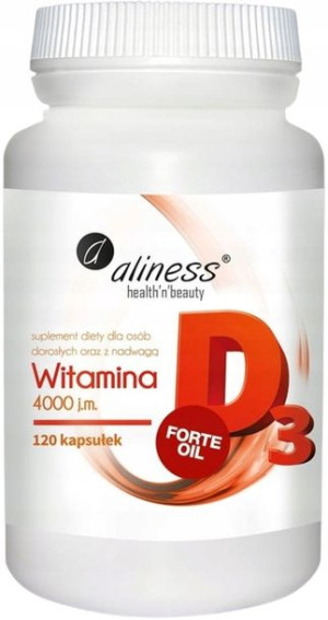 Aliness Witamina D3 FORTE oil 4000 120k. Odporność