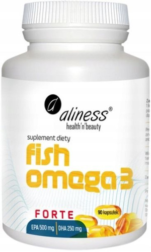 Aliness Fish Omega 3 FORTE Olej rybi Serce 90kaps.