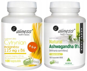 Aliness Cytrynian magnezu P5P Natural Ashwagandha