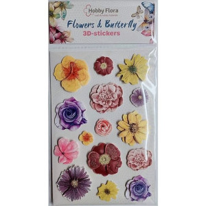 Naklejki 3D z kwiatami kwiatki 3D Hobby Flora (wzór n10)