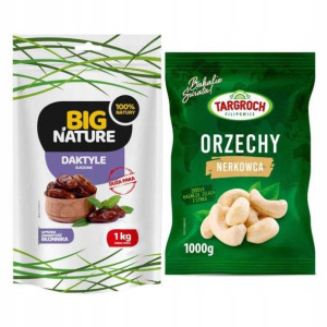Zestaw Daktyle Suszone 1kg + Orzechy Nerkowca 1kg