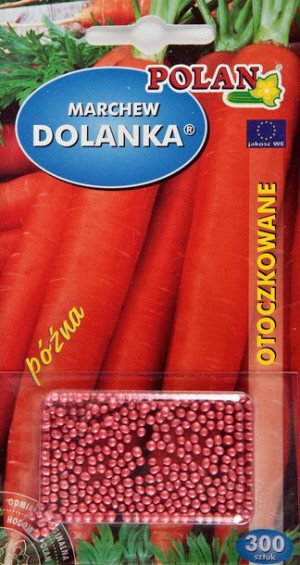 Polan Nasiona Marchew Jadalna Późna Dolanka 300 Nasion Otoczkowane