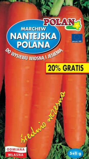 Polan Nasiona Marchew Jadalna Średnio Wczesna Nantejska Polana 6g