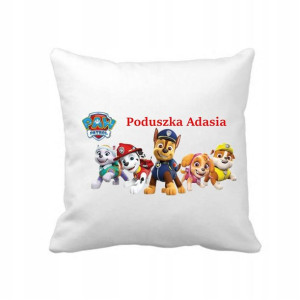 Poduszka Psi Patrol + imię gratis 40x40 cm