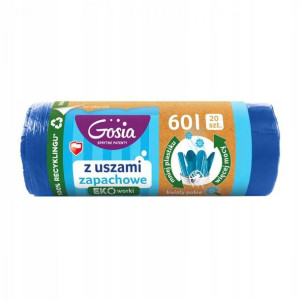 Worki Na Śmieci Uszy 60l A18 Czarne 6179 Gosia