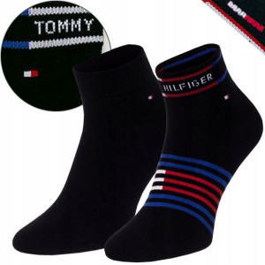 Tommy Hilfiger Zakostki 2x2pak 2212 Czarne 39-42
