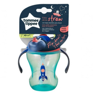 Tommee Tippee Straw Cup kubek niekapek ze słomką 6m+ Boy 230ml