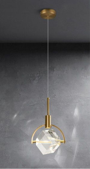Lampa wisząca 150 CM złota zintegrowane źródło LED