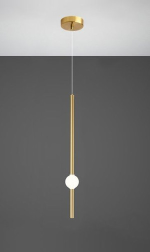 Lampa wisząca 150 CM złota zintegrowane źródło LED