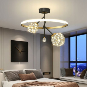 Lampa sufitowa LED Żyrandol KULE ZŁOTA NOWOŚĆ