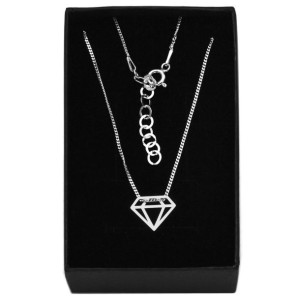 Naszyjnik Celebrytka Diament 45 cm Srebro 925