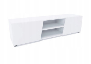 Szafka RTV ELEGANCKA 160 cm biała LAMINAT