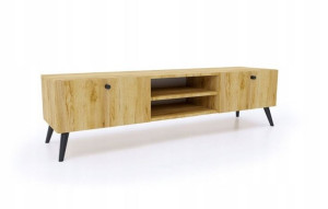 Szafka RTV ELEGANCKA 140 cm dąb złoty SKANDI Styl