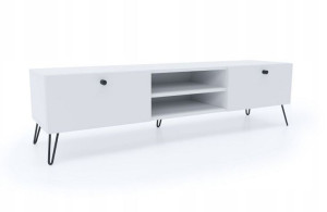 Szafka RTV ELEGANCKA 160 cm biała LOFT Komoda