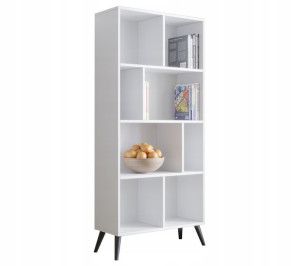 REGAŁ Szafka 80 x 167cm biały SKANDI Styl 4 Półki