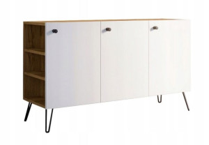 KOMODA Szafka 120 cm dąb/biała LOFTOWA Prawa/Lewa