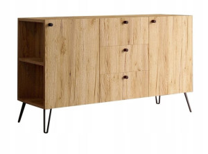 KOMODA Szafka 120 cm dąb złoty LOFTOWA Prawa/Lewa