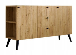 KOMODA Szafka 120 cm dąb złoty SKANDI Prawa/Lewa