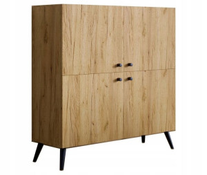 KOMODA Szafka 110 x 116 cm dąb złoty SKANDI Styl