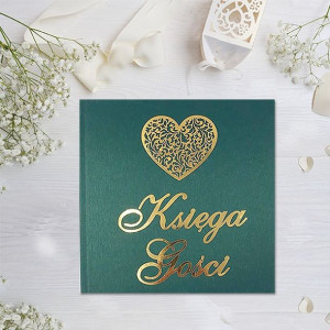 Księga Gości Szmaragdowa Butelkowa zieleń