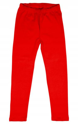 Legginsy getry leginsy bawełniane 128 czerwone