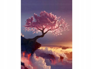 HAFT Diamentowy MOZAIKA DRZEWO 30x40 cm Zestaw 5D